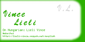 vince lieli business card